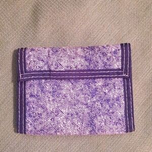 Denim blue vintage Wallet golding with velcro new condition,  no tags